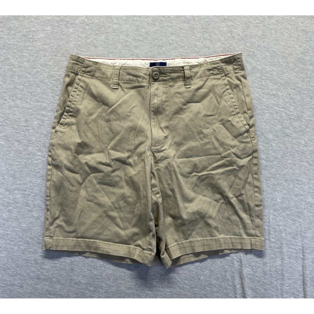 George Chino Shorts Mens 32 Beige Slash Pockets Casual Everyday Workwear Outdoor